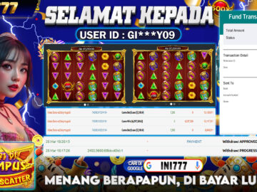INI777 di Game Slot Gates Of Olympus Gold RP.13.000.000 LUNAS